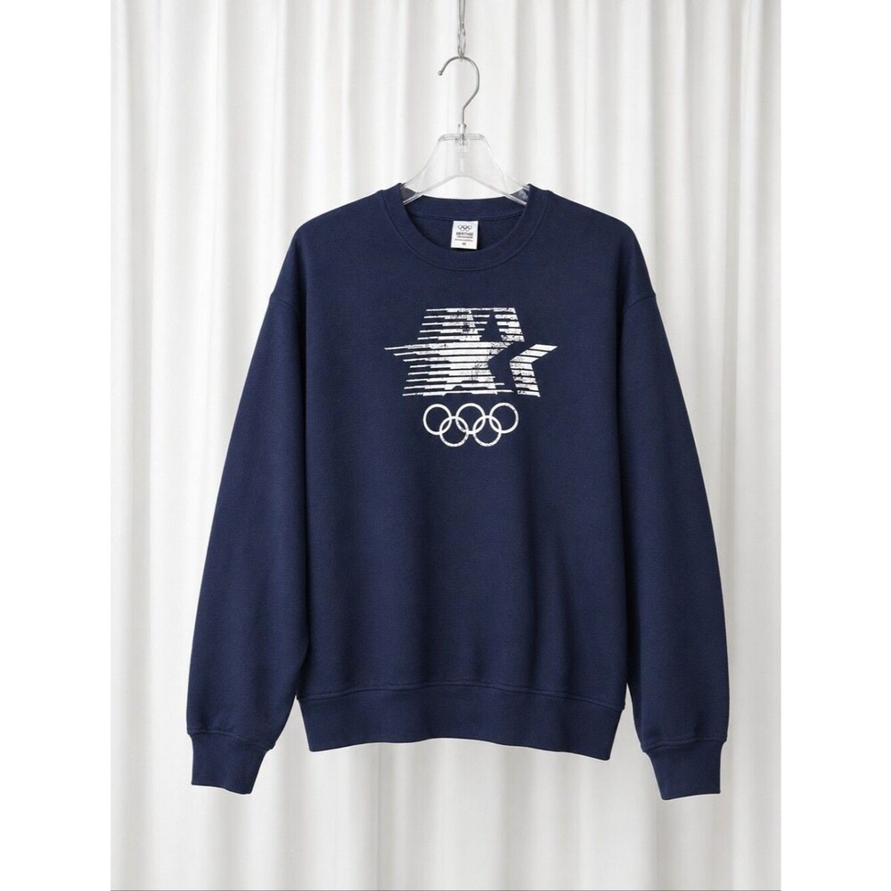 Heritage Star in Motion LA 1984 Retro Olympic Navy Blue Graphic Sweatshirt